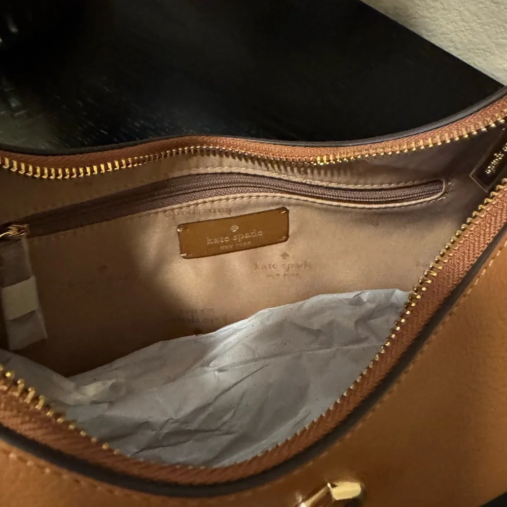 Huge Price Drop! Kate Spade Kayla Crescent Shoulder Bag Warm Gingerbread NWT - Picture 13 of 13